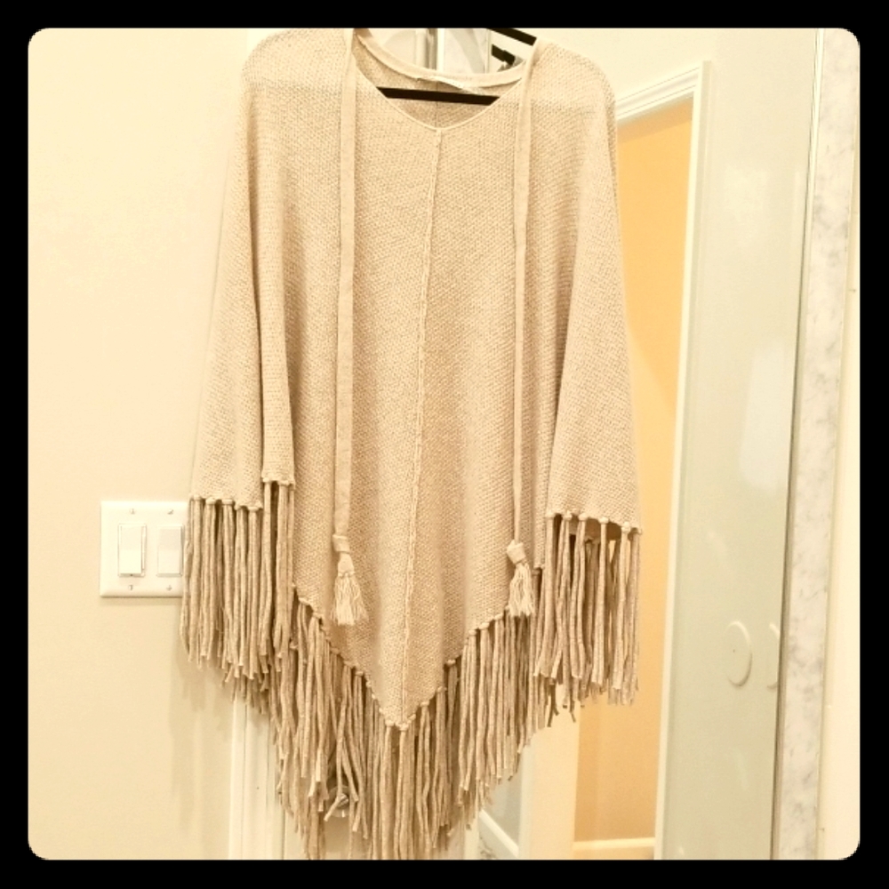 alice + olivia wool tassel shawl